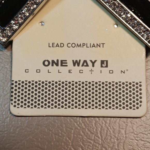 Cato black pendant statement necklace & black rectangular rhinestone earrings - Picture 9 of 10